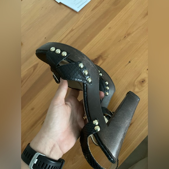 Jimmy Choo black platform buckle sandals - Picture 8 of 9